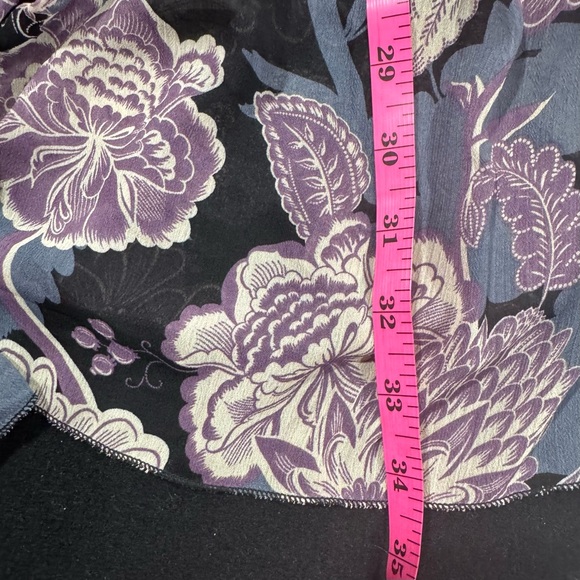 Black and Lavender Floral Maxi Skirt - Picture 11 of 11